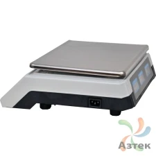 Весы МЕХЭЛЕКТРОН-М ВР4900-30-2Д-АБ 06 настольные торговые до 30 кг, нержавеющая сталь, ЖК