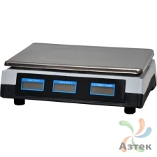 Весы МЕХЭЛЕКТРОН-М ВР4900-30-2Д-АБ 06 настольные торговые до 30 кг, нержавеющая сталь, ЖК