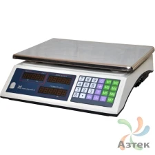 Весы МЕХЭЛЕКТРОН-М ВР4900-30-2Д-ДБ 02 настольные торговые до 30 кг, нержавеющая сталь, LED