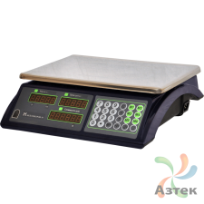 Весы МЕХЭЛЕКТРОН-М ВР4900-15-2Д-ДБ 10 настольные торговые до 15 кг, нержавеющая сталь, LED