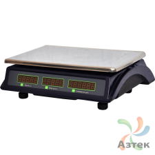 Весы МЕХЭЛЕКТРОН-М ВР4900-30-2Д-ДБ 10 настольные торговые до 30 кг, нержавеющая сталь, LED