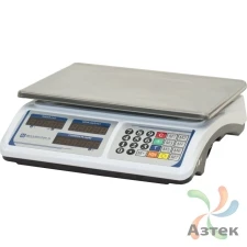 Весы МЕХЭЛЕКТРОН-М ВР4900-15-2Д-ДБ 16 настольные торговые до 15 кг, нержавеющая сталь, LED