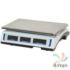 Весы МЕХЭЛЕКТРОН-М ВР4900-15-2Д-ДБ 16 настольные торговые до 15 кг, нержавеющая сталь, LED