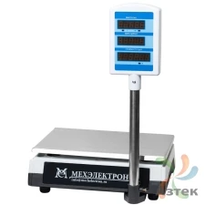 Весы МЕХЭЛЕКТРОН-М ВР4900-15-2Д-СДБ 05 настольные торговые до 15 кг, нержавеющая сталь, LED