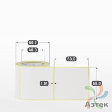 Термоэтикетка ТОП 58х60 (рядов 1 по 150 шт)  в рулоне, втулка 40 мм (к) IQ code