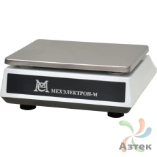 Весы МЕХЭЛЕКТРОН-М ВЭТ-15-1/2-1С-АБ настольные фасовочные до 15 кг, нержавеющая сталь, ЖК