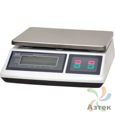 Весы МЕХЭЛЕКТРОН-М ВЭТ-15-1/2-1С-АБ настольные фасовочные до 15 кг, нержавеющая сталь, ЖК
