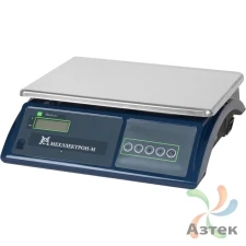 Весы МЕХЭЛЕКТРОН-М ВЭТ-30-2/5-2С-АБ настольные фасовочные до 30 кг, нержавеющая сталь, ЖК