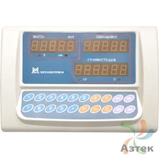 Весы МЕХЭЛЕКТРОН-М ВЭТ-300-50/100-1С-ДБ (450*600) напольные товарные до 300 кг, нержавеющая сталь, LED