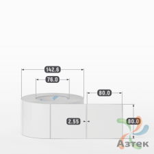 Этикетка самоклеящаяся 80х80 (рядов 1 по 1 000 шт) Полипропилен белый в рулоне, втулка 76 мм (к) IQ code 	