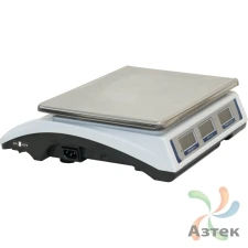 Весы МЕХЭЛЕКТРОН-М ВР4900-30-2Д-АБ 16 настольные торговые до 30 кг, нержавеющая сталь, ЖК