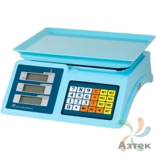 Весы МЕХЭЛЕКТРОН-М ВР4900-15-2Д-АБ 14 настольные торговые до 15 кг, пластик, ЖК