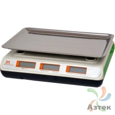 Весы МЕХЭЛЕКТРОН-М ВР4900-30-АБ 12 настольные торговые до 30 кг, нержавеющая сталь, ЖК