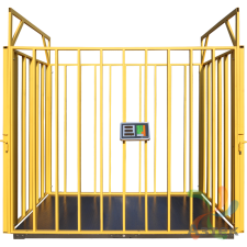 Весы МЕХЭЛЕКТРОН-М ВЭТ-1-1000П-1С-ДБЖ (1,2м*2м) напольные животноводческие до 1 000 кг, нержавеющая сталь, LED