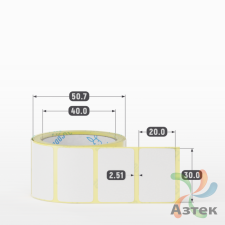Термоэтикетка ТОП 30х20 (рядов 1 по 200 шт)  в рулоне, втулка 40 мм (к) IQ code