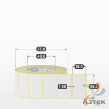 Термоэтикетка ЭКО 35х19 (рядов 1 по 1 000 шт)  в рулоне, втулка 40 мм (к) IQ code