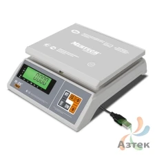 Весы Mertech M-ER 326 AFU-32.1 с вторым дисплеем настольные фасовочные до 32 кг, пластик, LCD