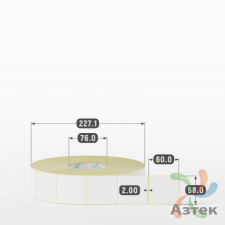 Термоэтикетка ТОП 58х60 (рядов 1 по 4 000 шт)  в рулоне, втулка 76 мм (к) IQ code