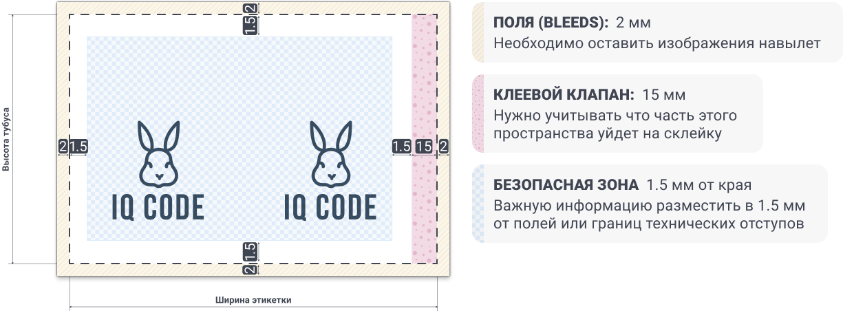 макет этикетки для тубуса